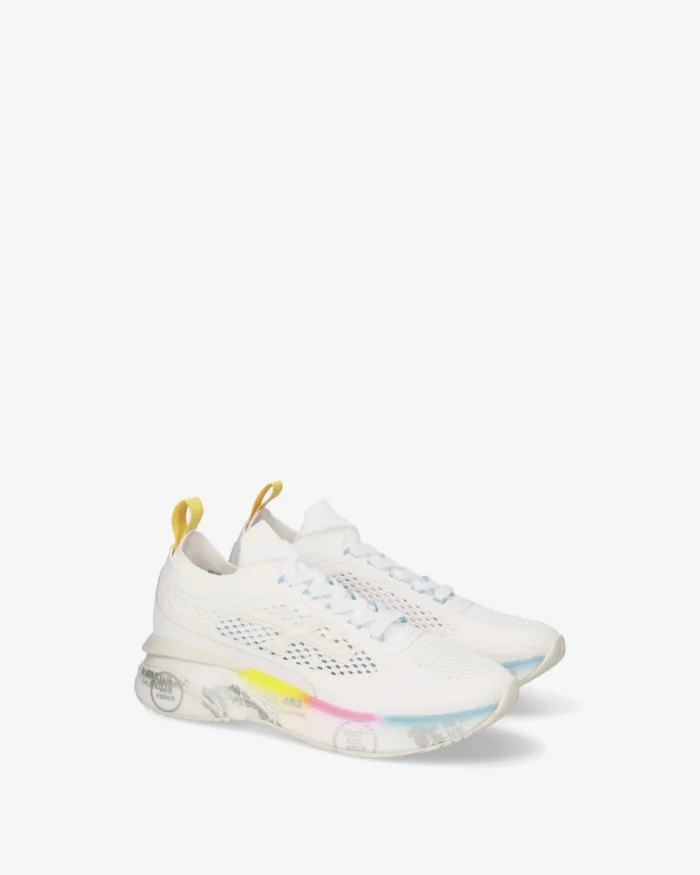 Sneakers Premiata Donna in Tessuto Tecnico Bianco art. Moerund 0.1 8260, foto 4 di 5