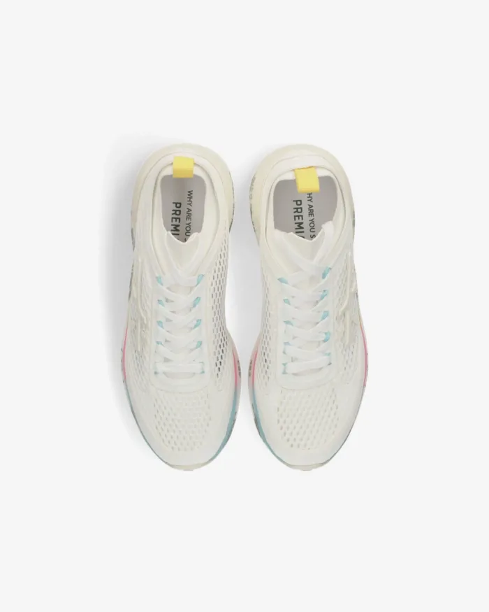 Sneakers Premiata Donna in Tessuto Tecnico Bianco art. Moerund 0.1 8260, foto 5 di 5