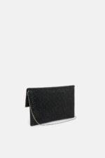 Pochette con Tracolla Twentyfourhaitch in Maglia Gioello Strass Nera art. Morna - immagine 2