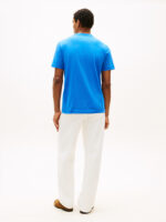 T-shirt regular fit in Jersey Uomo Tommy Hilfiger Blu con Logo ricamato art. MW0MW36498 C4U - immagine 2