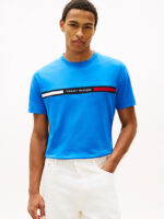 T-shirt regular fit in Jersey Uomo Tommy Hilfiger Blu con Logo ricamato art. MW0MW36498 C4U