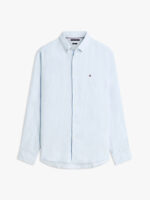 Camicia In Lino Regular Fit Uomo Tommy Hilfiger Azzurro Chiaro art. MW0MW41530 C10 - immagine 4