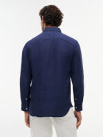 Camicia In Lino Regular Fit Uomo Tommy Hilfiger Blu Jeans art. MW0MW41530 C31 - immagine 2