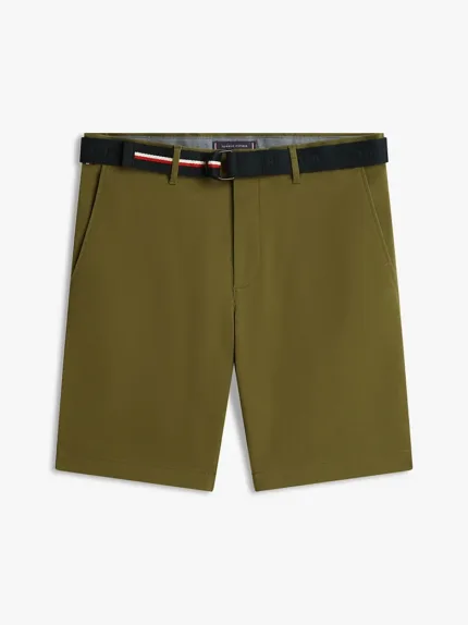 Shorts Bermuda Denton Tommy Hilfiger slim Fit in Twill Verde Militare art. MW0MW42349 MSX
