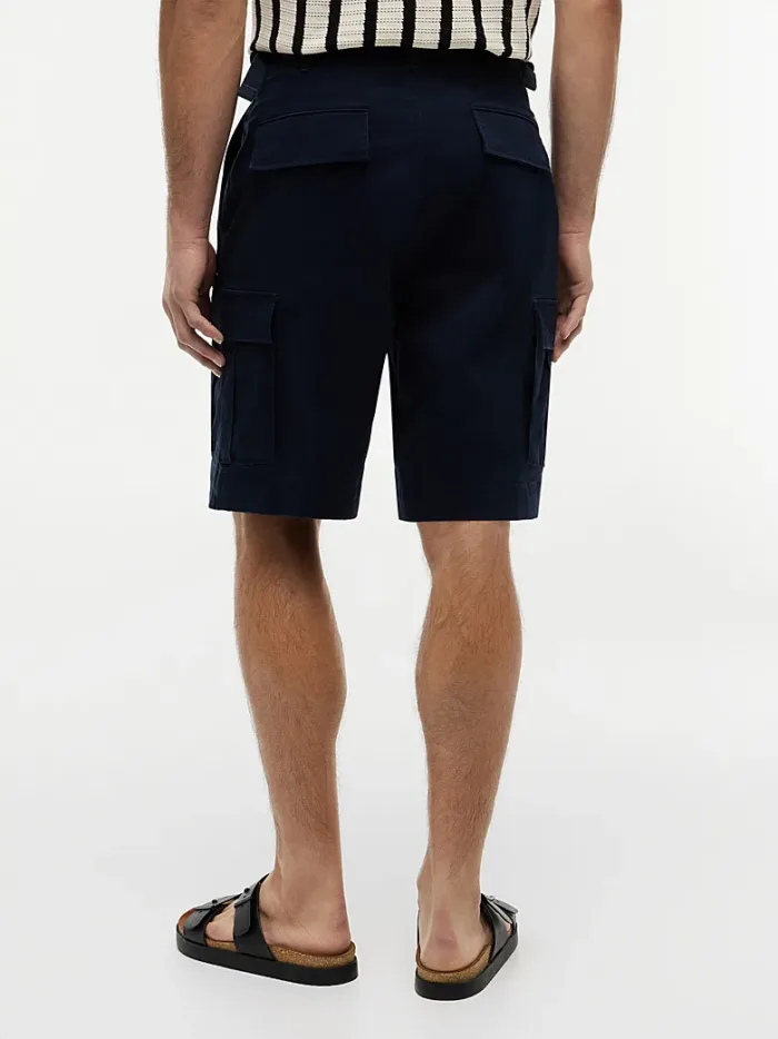 Shorts Bermuda Cargo Tommy Hilfiger in Twill di Cotone Blu art. MW0MW42350 DW5, foto 3 di 4