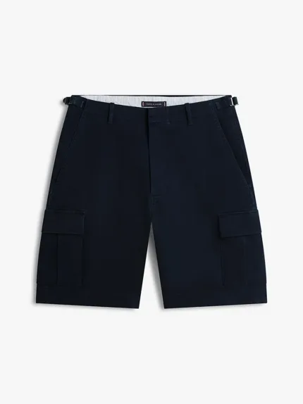 Shorts Bermuda Cargo Tommy Hilfiger in Twill di Cotone Blu art. MW0MW42350 DW5