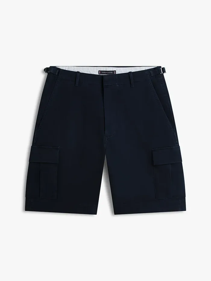 Shorts Bermuda Cargo Tommy Hilfiger in Twill di Cotone Blu art. MW0MW42350 DW5, foto 1 di 4
