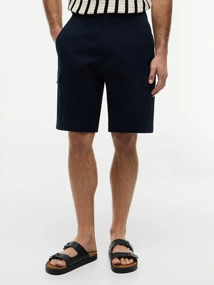 Shorts Bermuda Cargo Tommy Hilfiger in Twill di Cotone Blu art. MW0MW42350 DW5, foto 2 di 4