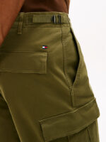 Shorts Bermuda Cargo Tommy Hilfiger in Twill di Cotone Verde art. MW0MW42350 MSX - immagine 3