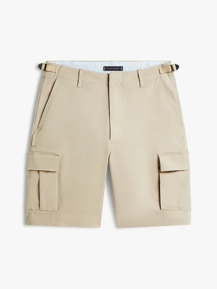 Shorts Bermuda Cargo Tommy Hilfiger in Twill di Cotone Beige art. MW0MW42350 RBT
