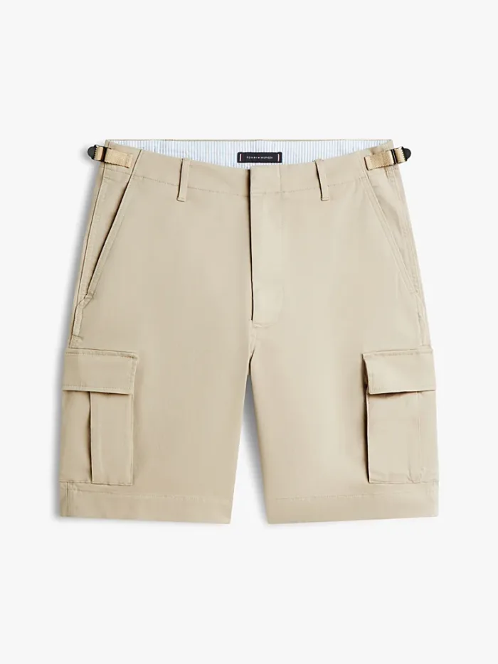 Shorts Bermuda Cargo Tommy Hilfiger in Twill di Cotone Beige art. MW0MW42350 RBT, foto 1 di 4