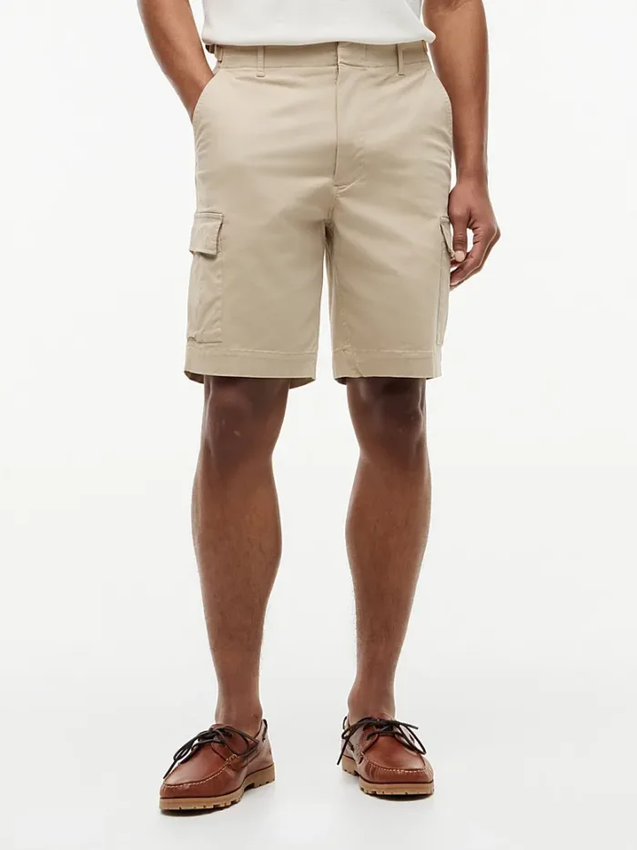 Shorts Bermuda Cargo Tommy Hilfiger in Twill di Cotone Beige art. MW0MW42350 RBT, foto 2 di 4