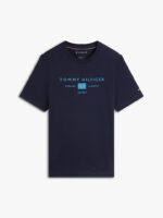T-shirt regular fit in Jersey Uomo Tommy Hilfiger Blu scuro con Logo art. MW0MW42365 DW5 - immagine 3