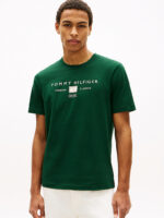 T-shirt regular fit in Jersey Uomo Tommy Hilfiger Verde con Logo art. MW0MW42365 MBN - immagine 2