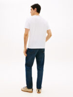 T-shirt regular fit in Jersey Uomo Tommy Hilfiger Bianca con Logo Verde art. MW0MW42365 YBR - immagine 3