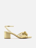 Sandalo Arezzo Viola Mid Block Oro H 6 cm art. Viola Gold