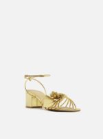 Sandalo Arezzo Viola Mid Block Oro H 6 cm art. Viola Gold - immagine 2