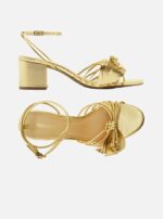 Sandalo Arezzo Viola Mid Block Oro H 6 cm art. Viola Gold - immagine 5