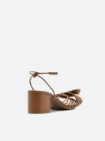 Sandalo Arezzo Viola Mid Block Cuoio H 6 cm art. Viola Brown - immagine 5