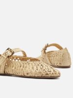 Ballerina Arezzo Ciara Ballet in Canapa Intrecciata Beige art. Ciara Ballet Gold - immagine 4