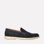 Mocassino Uomo Premiata Mille885 in Camoscio Blu Art. Glasgow Velour Deep Navy
