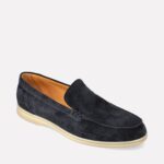 Mocassino Uomo Premiata Mille885 in Camoscio Blu Art. Glasgow Velour Deep Navy - immagine 3