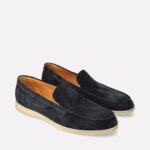 Mocassino Uomo Premiata Mille885 in Camoscio Blu Art. Glasgow Velour Deep Navy - immagine 4
