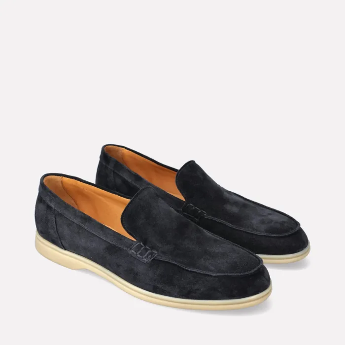 Mocassino Uomo Premiata Mille885 in Camoscio Blu Art. Glasgow Velour Deep Navy, foto 4 di 5