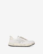 Sneakers Premiata Uomo in Pelle e Camoscio Bianco e Rete Traforata art. Nous 8106