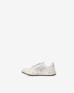 Sneakers Premiata Uomo in Pelle e Camoscio Bianco e Rete Traforata art. Nous 8106 - immagine 3
