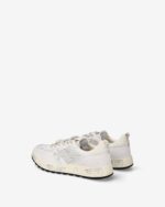 Sneakers Premiata Uomo in Pelle e Camoscio Bianco e Rete Traforata art. Nous 8106 - immagine 4