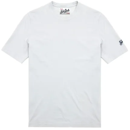 T-shirt in Crepe Cotton Mc2 Saint Barth Bianca art. Orson 01N White