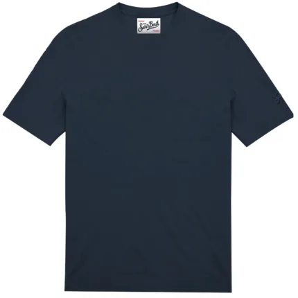 T-shirt in Crepe Cotton Mc2 Saint Barth Blu art. Orson 61 Blu Navy