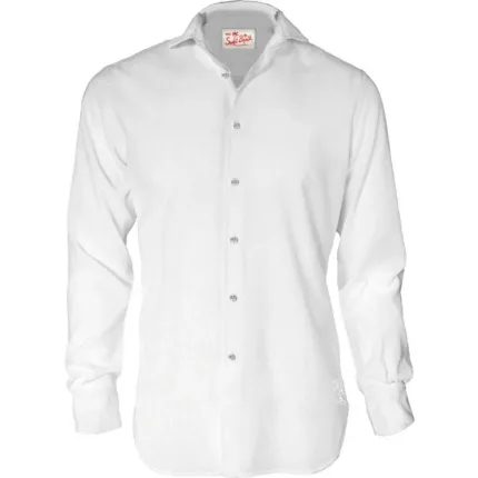Camicia in Lino Mc2 Saint Barth Bianca art. Pamplona Linen 01 White