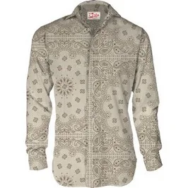 Camicia in Lino Mc2 Saint Barth Fantasia Beige art. Pamplona Linen Bandanna Round 1018