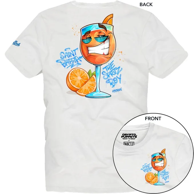 T-shirt Mc2 Saint Barth Bianca art. Portland Cpt Spritz 01N, foto 1 di 1