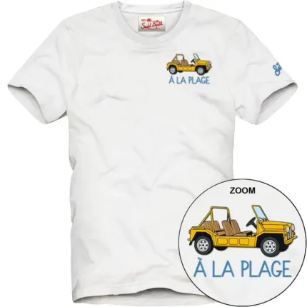 T-shirt Mc2 Saint Barth Bianca art. Portofino A La Plage 01N EMB