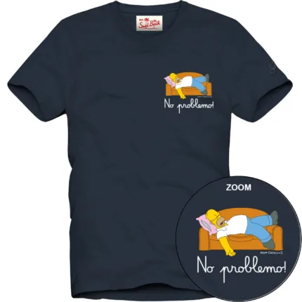 T-shirt Mc2 Saint Barth Blu art. Portofino Homer Couch 61 EMB