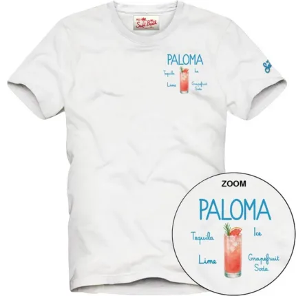T-shirt Mc2 Saint Barth Bianca art. Portofino Paloma Recipe 01N EMB