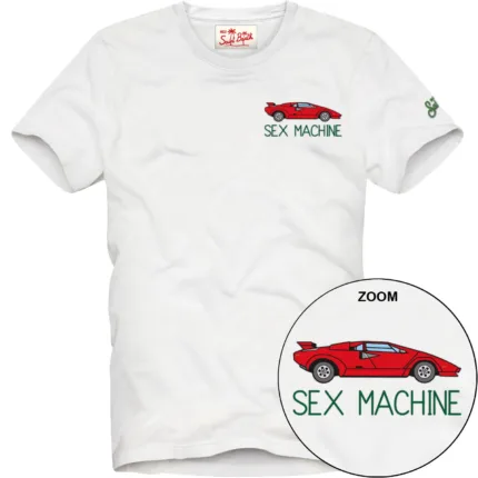 T-shirt Mc2 Saint Barth Bianca art. Portofino Sex Car 01N EMB