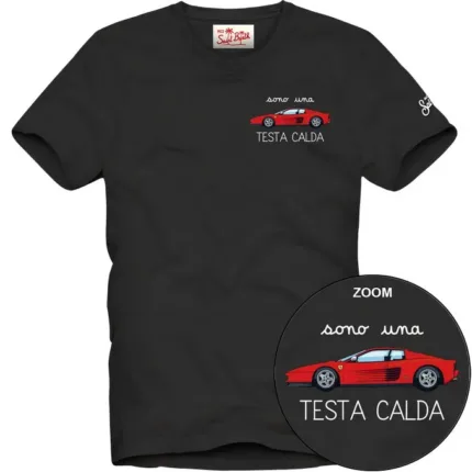 T-shirt Mc2 Saint Barth Nera art. Portofino Testa Calda Car 00 EMB