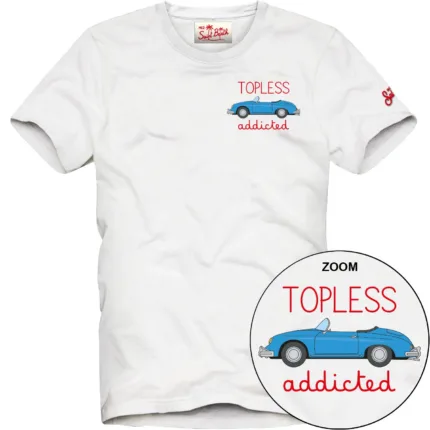 T-shirt Mc2 Saint Barth Bianca art. Portofino Topless Add 01N EMB