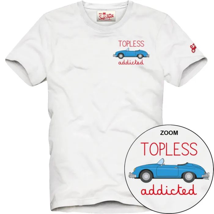 T-shirt Mc2 Saint Barth Bianca art. Portofino Topless Add 01N EMB, foto 1 di 1
