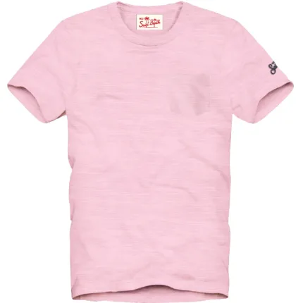 T-shirt con Taschino Mc2 Saint Barth Rosa art. President 21 Pink