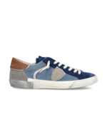 Sneakers Uomo Philippe Model Paris Prsx in Tessuto Jeans e Camoscio Blu Elettrico cod. PRLU XD02