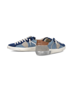 Sneakers Uomo Philippe Model Paris Prsx in Tessuto Jeans e Camoscio Blu Elettrico cod. PRLU XD02 - immagine 5