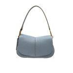 Borsa a Spalla con Tracolla Media Gianni Chiarini In Pelle Celeste art. Helena Round Oasi