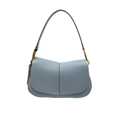 Borsa a Spalla con Tracolla Media Gianni Chiarini In Pelle Celeste art. Helena Round Oasi