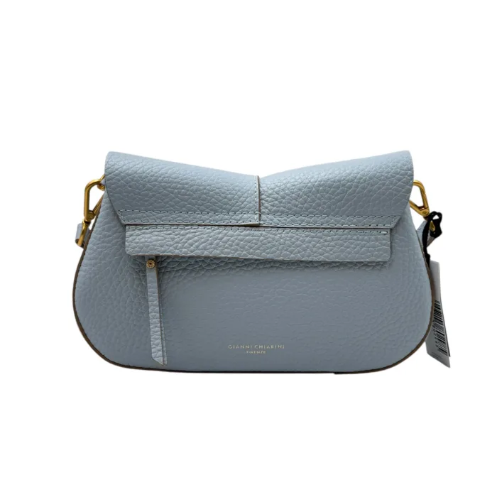 Borsa a Spalla con Tracolla Media Gianni Chiarini In Pelle Celeste art. Helena Round Oasi, foto 3 di 3