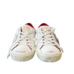 Sneakers Uomo Philippe Model Paris Prsx in Pelle Bianca Spoiler Rosso cod. PRLU FG03 - immagine 3